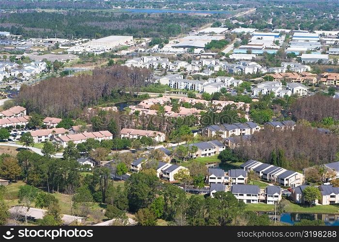 Aerial view of buildings in a city, Orlando, Florida, USA