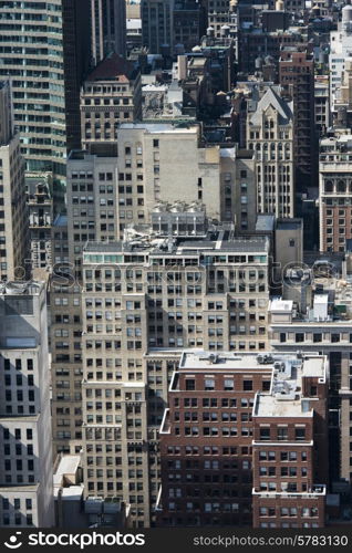 Aerial view of buildings in Midtown Manhattan, New York City, New York State, USA