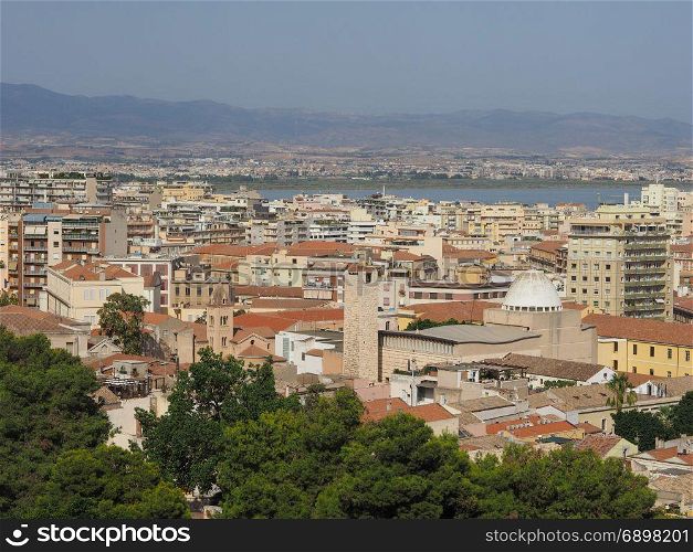 Aerial view of Cagliari. Aerial view of the city of Cagliari, Italy