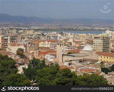 Aerial view of Cagliari. Aerial view of the city of Cagliari, Italy