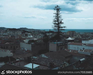 Aerial view of Cagliari. Aerial view of the city of Cagliari, Italy