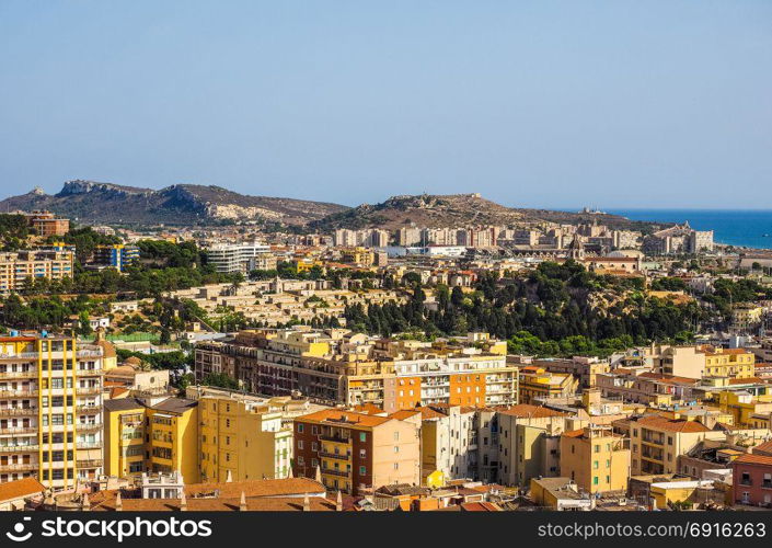 Aerial view of Cagliari (hdr) (hdr). Aerial view of the city of Cagliari, Italy (vibrant high dynamic range) (vibrant high dynamic range)