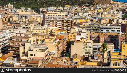 Aerial view of Cagliari (hdr) (hdr). Aerial view of the city of Cagliari, Italy (vibrant high dynamic range) (vibrant high dynamic range)