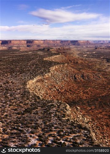 Aerial view of canyon