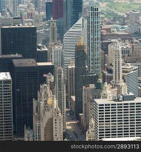 Aerial view of Carbide And Carbon Buildings, Chicago, Cook County, Illinois, USA