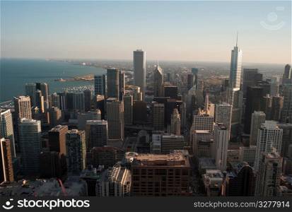 Aerial view of Chicago Cityscape