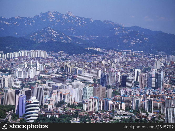 Aerial view of city