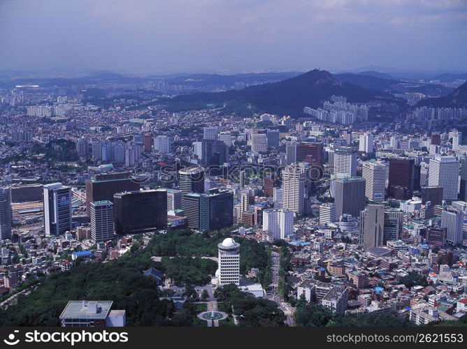 Aerial view of city