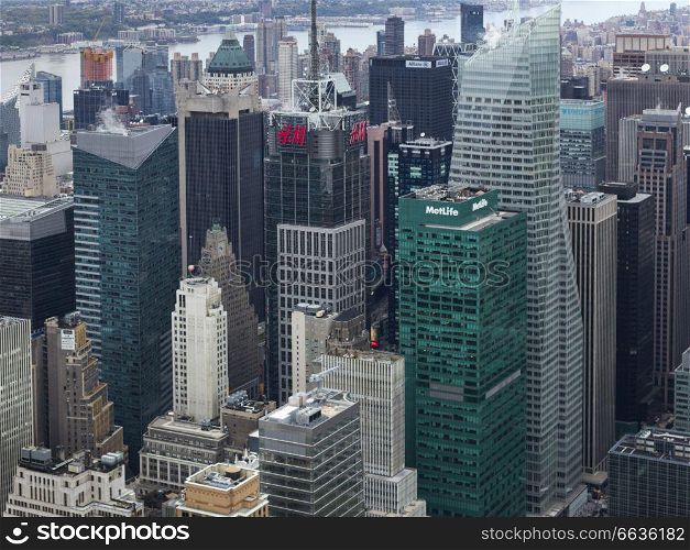 Aerial view of cityscape, Midtown Manhattan, New York City, New York State, USA
