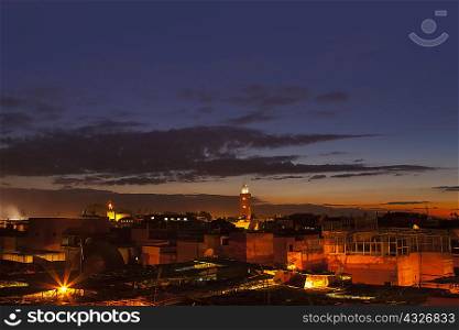 Aerial view of clouds over Marrakesh