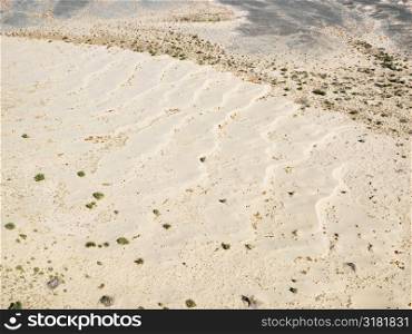 Aerial view of desolate torrid California desert.