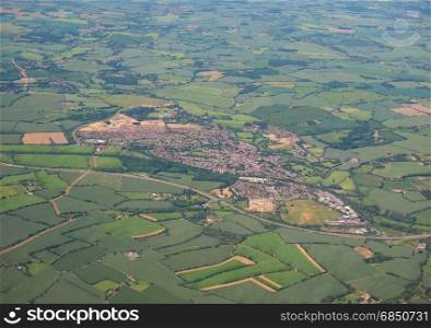 Aerial view of Dunmow, UK. Aerial view of Dunmow in Essex, England, UK