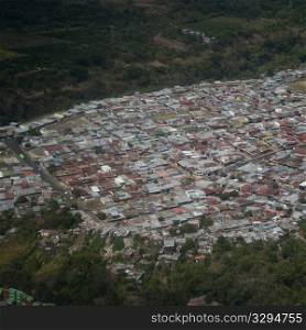Aerial view of dwellings in Costa Rica