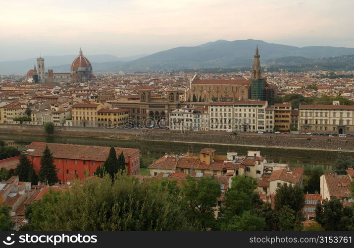 Aerial View of Florence Italy