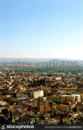 Aerial view of Granada, Spain.