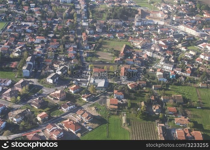 Aerial view of housing estate