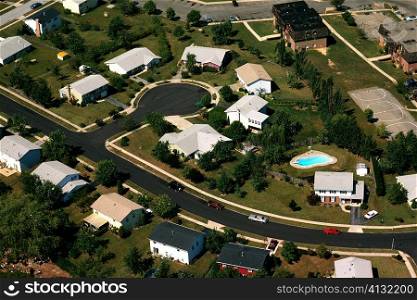 Aerial view of housing in Edgewood, Maryland