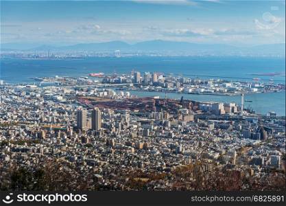 Aerial view of Kobe City,Japan