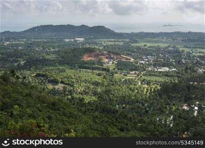 Aerial view of Koh Samui, Surat Thani Province, Thailand