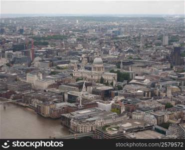 Aerial view of London. Aerial view of River Thames in London, UK