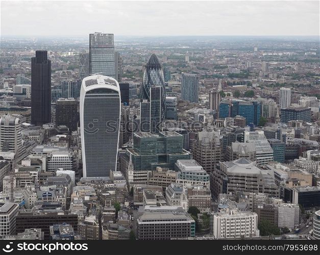 Aerial view of London. Aerial view of the city of London, UK