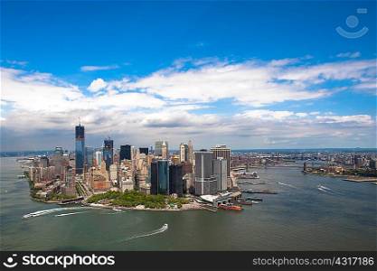 Aerial view of Manhattan, New York City, USA
