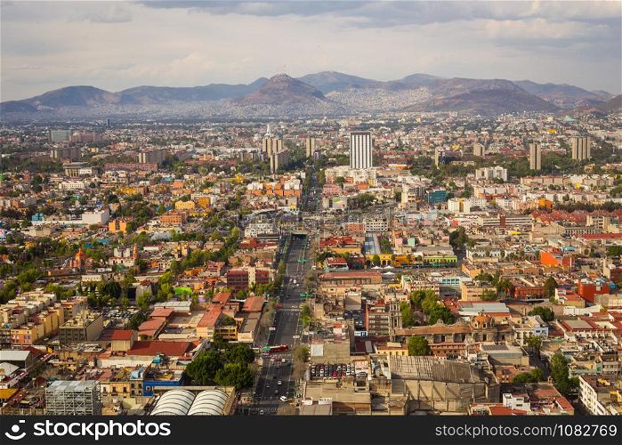 Aerial view of mexico city.