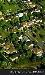 Aerial view of Montgomery County housing develop., Maryland