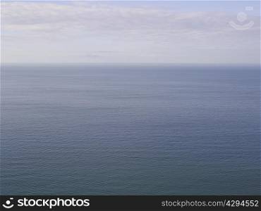 Aerial view of ocean and horizon