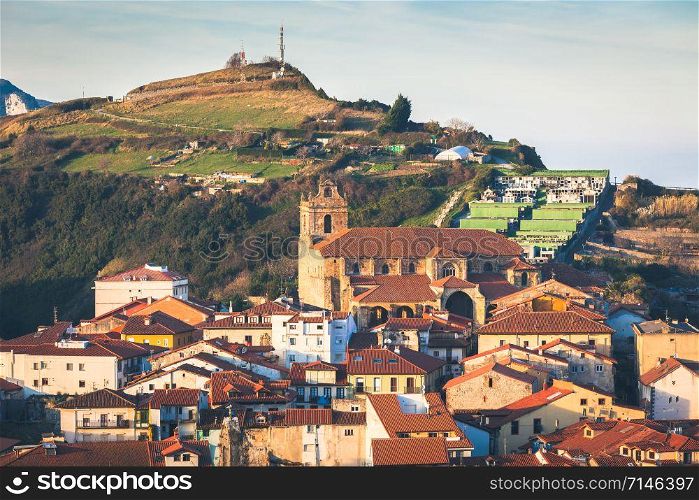 Aerial view of old Laredo town, The Northern Spain