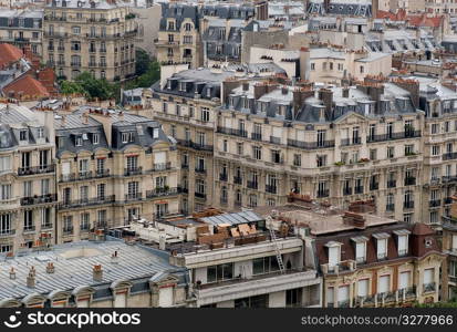 Aerial view of Paris France