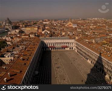 Aerial view of Piazza San Marko in Venice