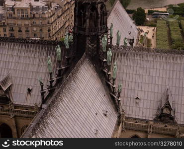 Aerial view of rooftop