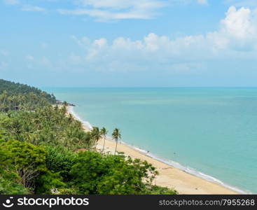 Aerial view of seascape beach in Nakhon Si Thammarat, Thailand
