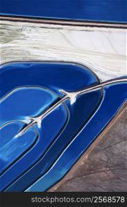 Aerial view of tailing ponds in Utah, USA.