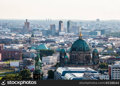 aerial view of the center of Berlin, Germany