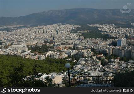 Aerial view of the city Athens, Greece