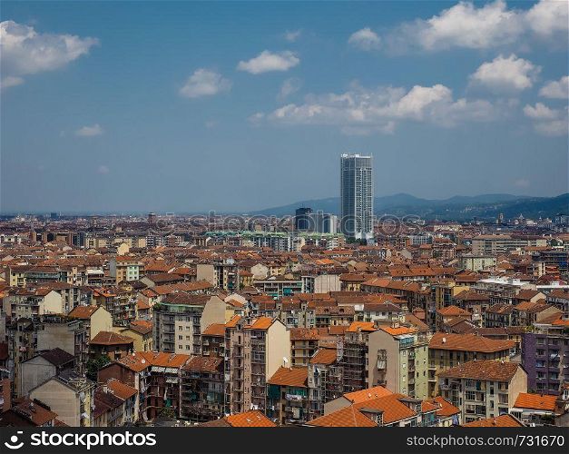 Aerial view of the city of Turin, Italy. Aerial view of Turin