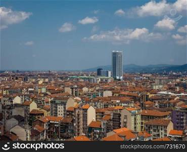 Aerial view of the city of Turin, Italy. Aerial view of Turin