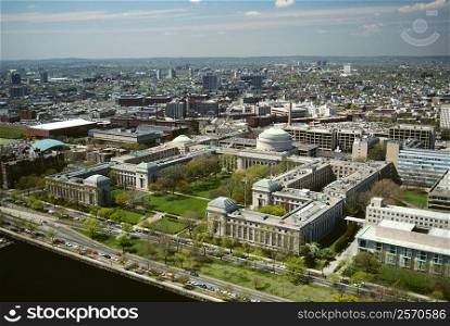 Aerial view of the Mass Institute of Technology, Cambridge, MA