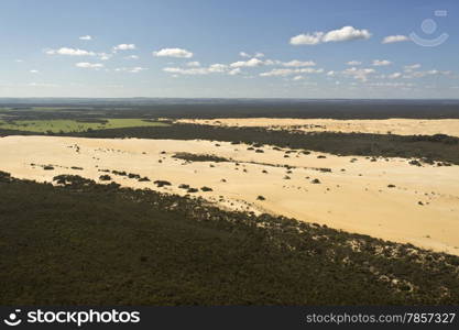 Aerial view of The Pinnacles Desert in Western Australia