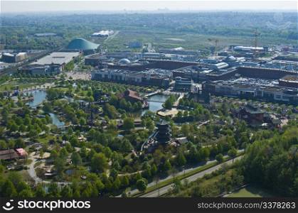 aerial view of the shopping center Centro in Oberhausen