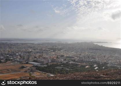 Aerial view of Trapani. Aerial view of the city of Trapani, Italy