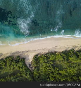 Aerial view of tropical beach, Bali, Indonesia