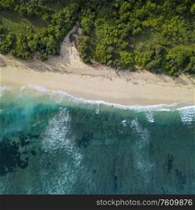Aerial view of tropical beach, Bali, Indonesia