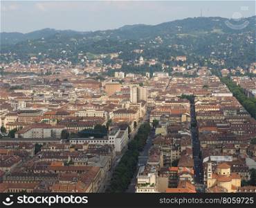 Aerial view of Turin. Aerial view of the city centre of Turin, Italy