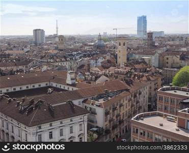 Aerial view of Turin. Aerial view of the city of Turin in Piedmont Italy