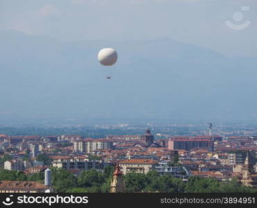 Aerial view of Turin. Aerial view of the city of Turin, Italy seen from the hill