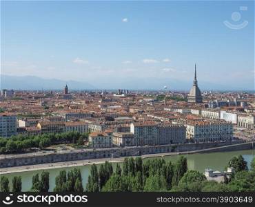 Aerial view of Turin. Aerial view of the city of Turin, Italy seen from the hill