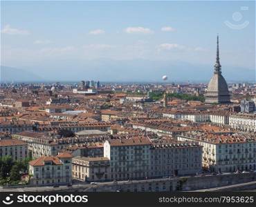 Aerial view of Turin. Aerial view of the city of Turin, Italy seen from the hill